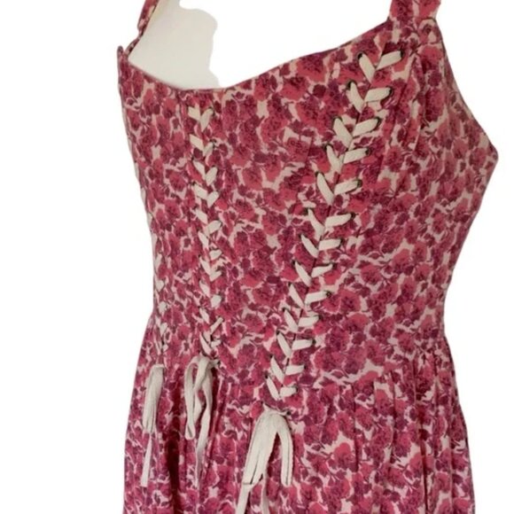 Free People mini dress with adjustable straps and corset ties - Picture 5 of 6